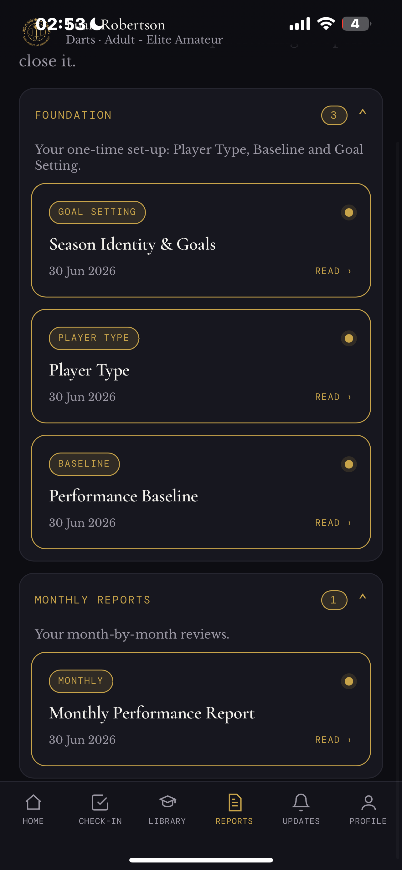 360 app — your reports