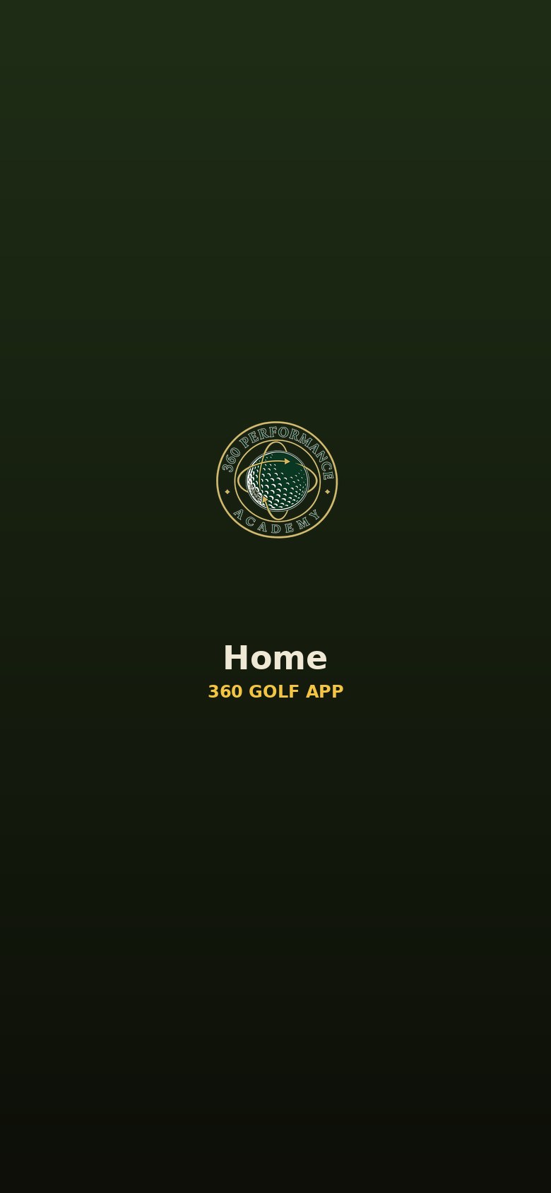 360 Golf App — Home