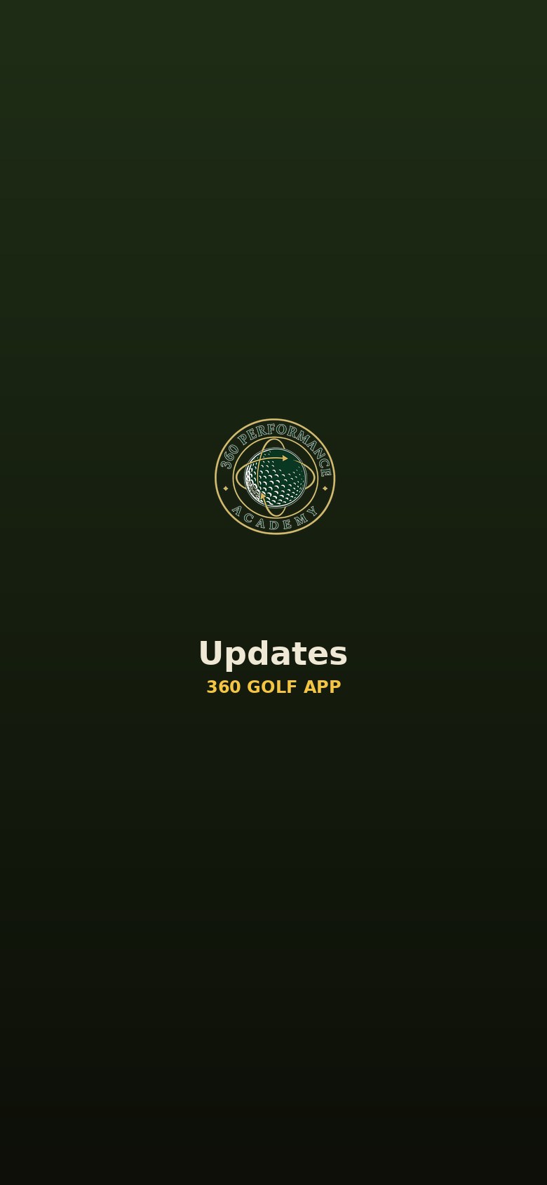 360 Golf App — Updates